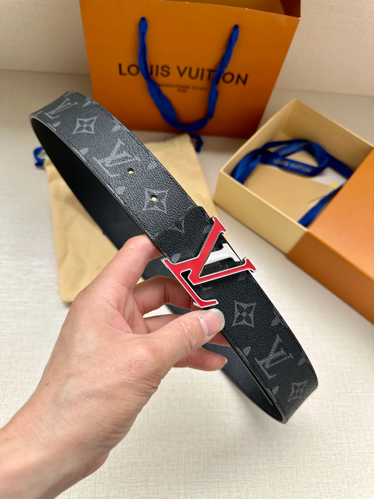 Louis Vuitton Canvas Belt in Black · view 2