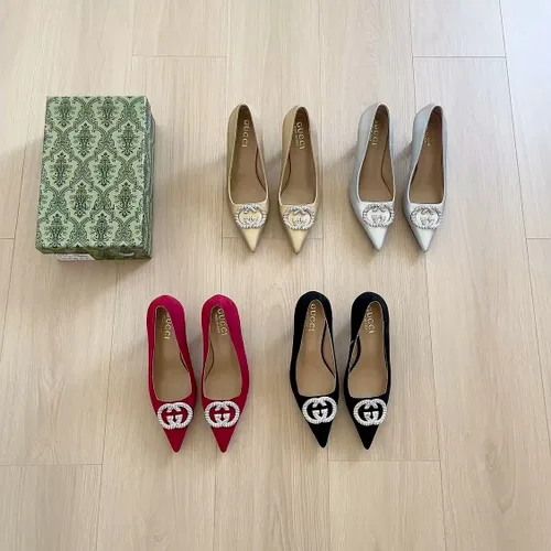 Gucci Crystal GG Slingback Pumps in Black / Gold / Red / Silver · view 4