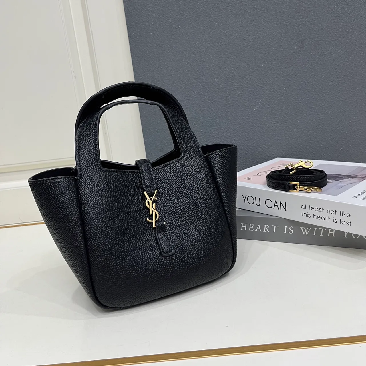 Saint Laurent Top-Handle Tote in Black · view 4