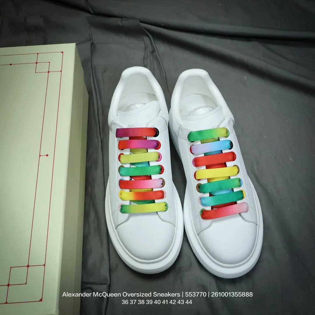 Alexander McQueen Lambskin Smooth Sneakers in White · view 6