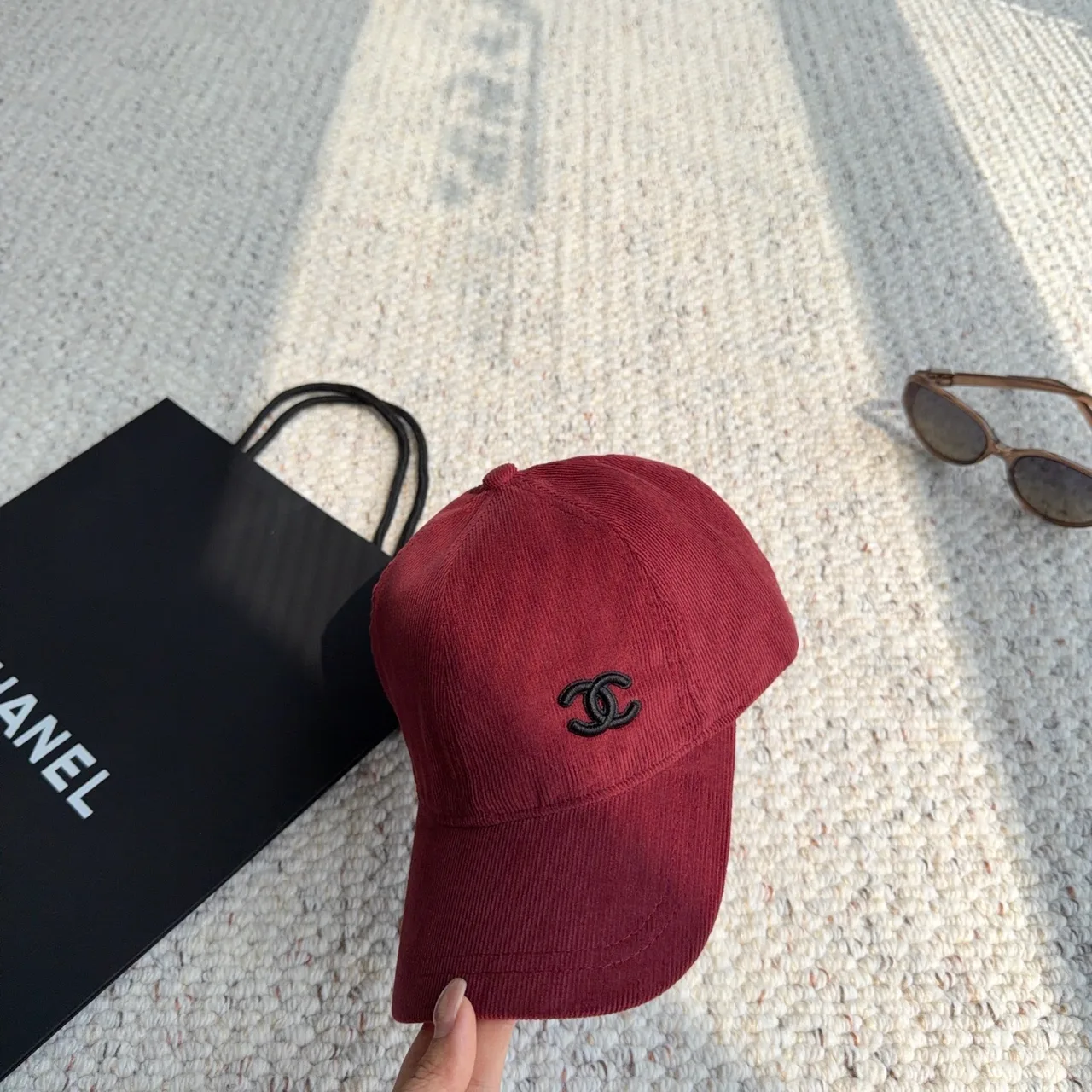 Chanel Baseball Cap in Burgundy · view 2