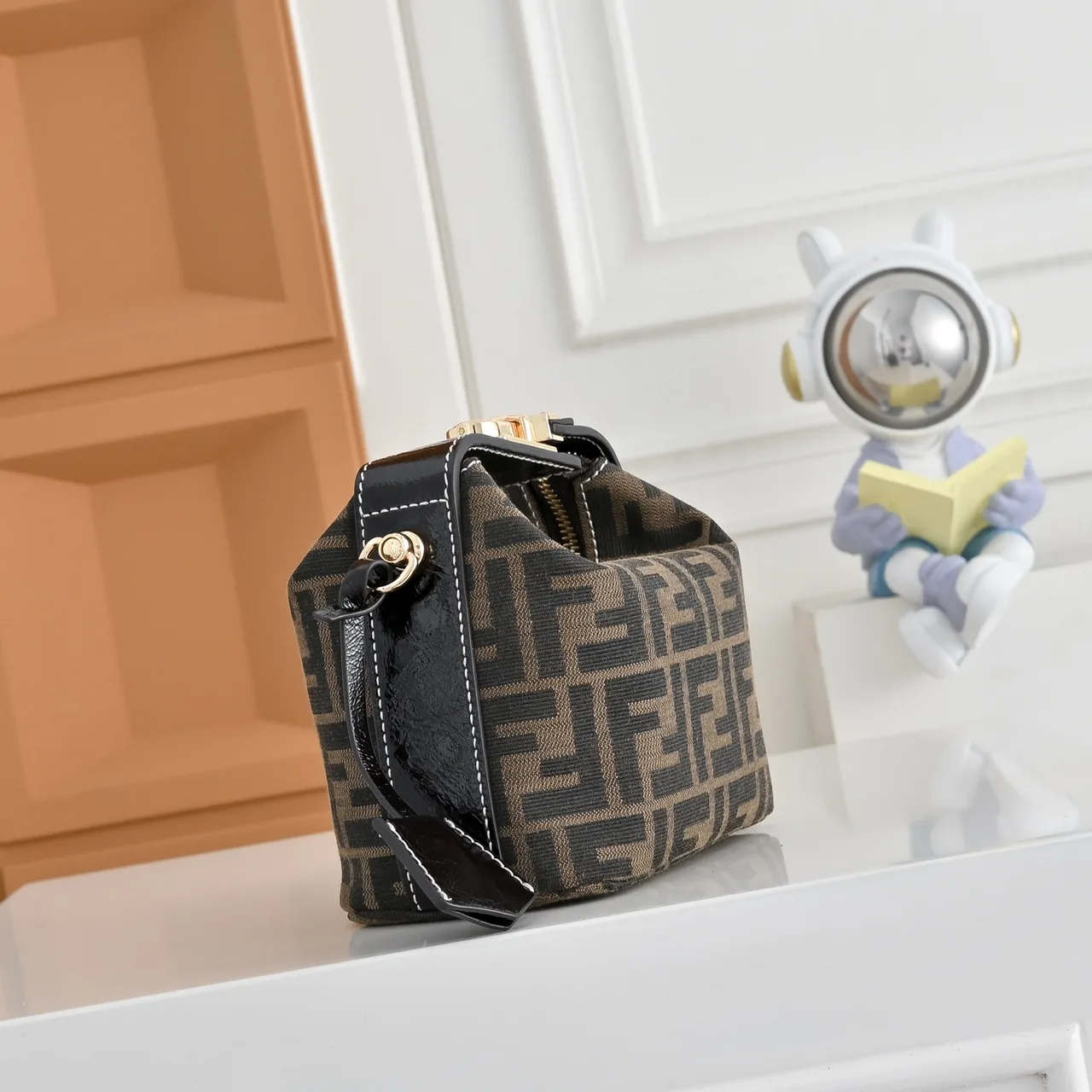 Fendi Canvas Hobo Bag in Brown · view 3
