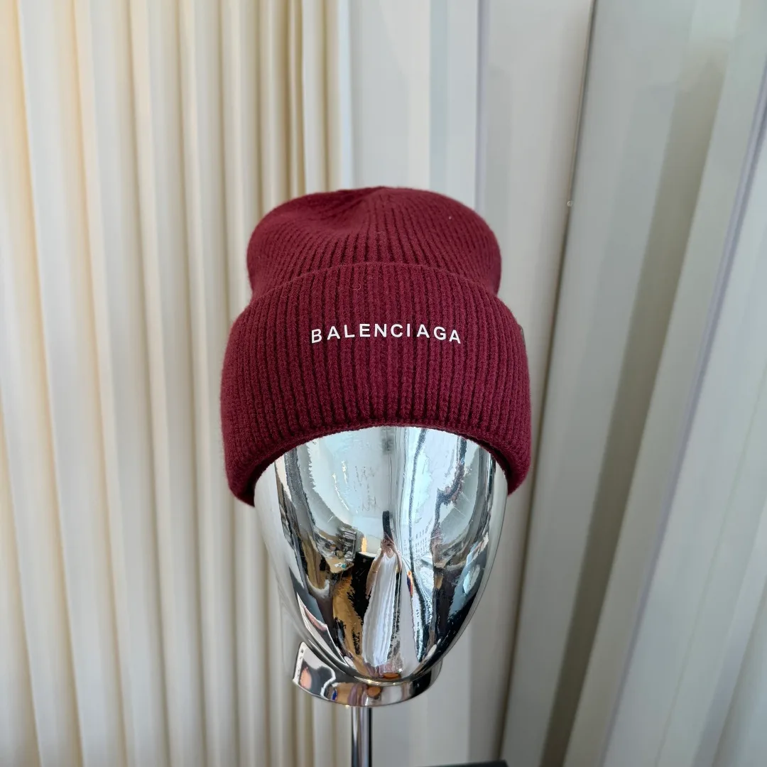 Balenciaga Beanie in Burgundy · view 3