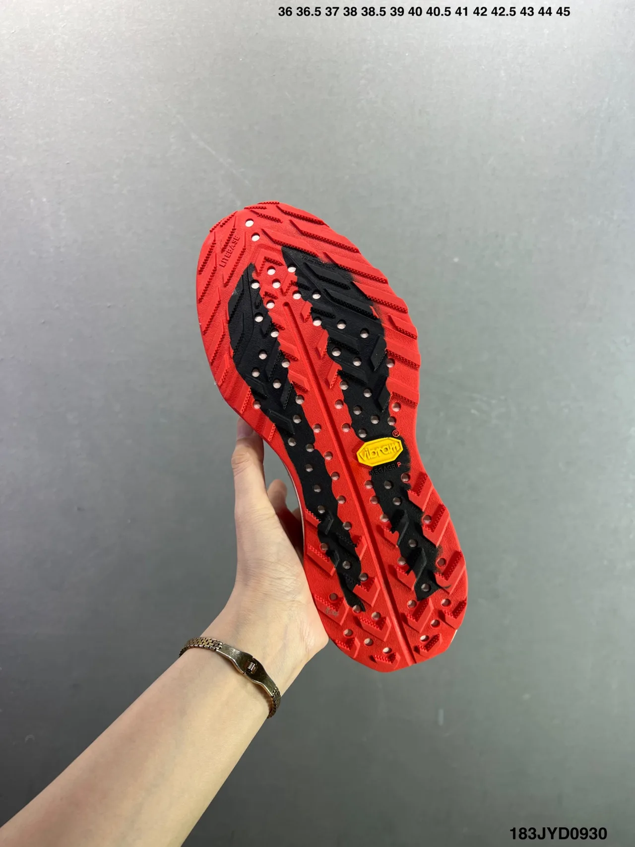 Nike Textured Lace-Up Running Shoes in Red · view 8