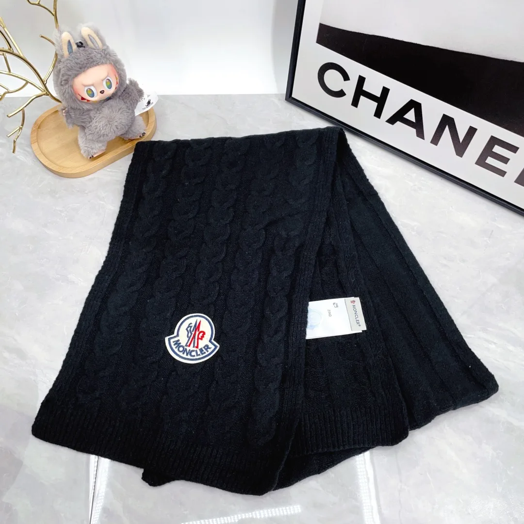 Moncler Wool Hat Scarf and Gloves Set in Blue · view 8