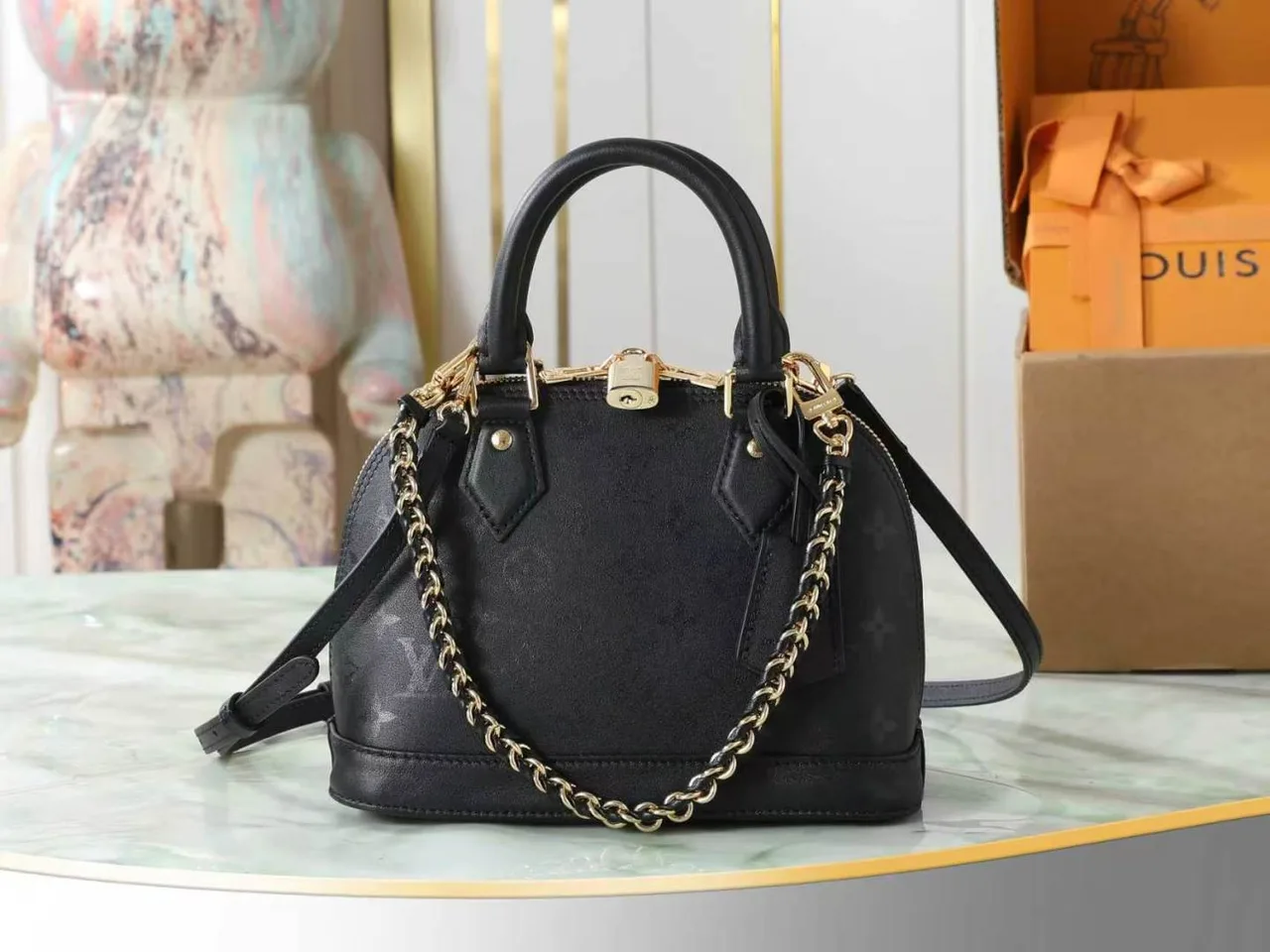 Louis Vuitton Cowhide Quilted Handbag in Black · view 1