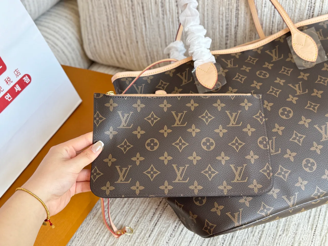 Louis Vuitton Neverfull Tote in Brown · view 3