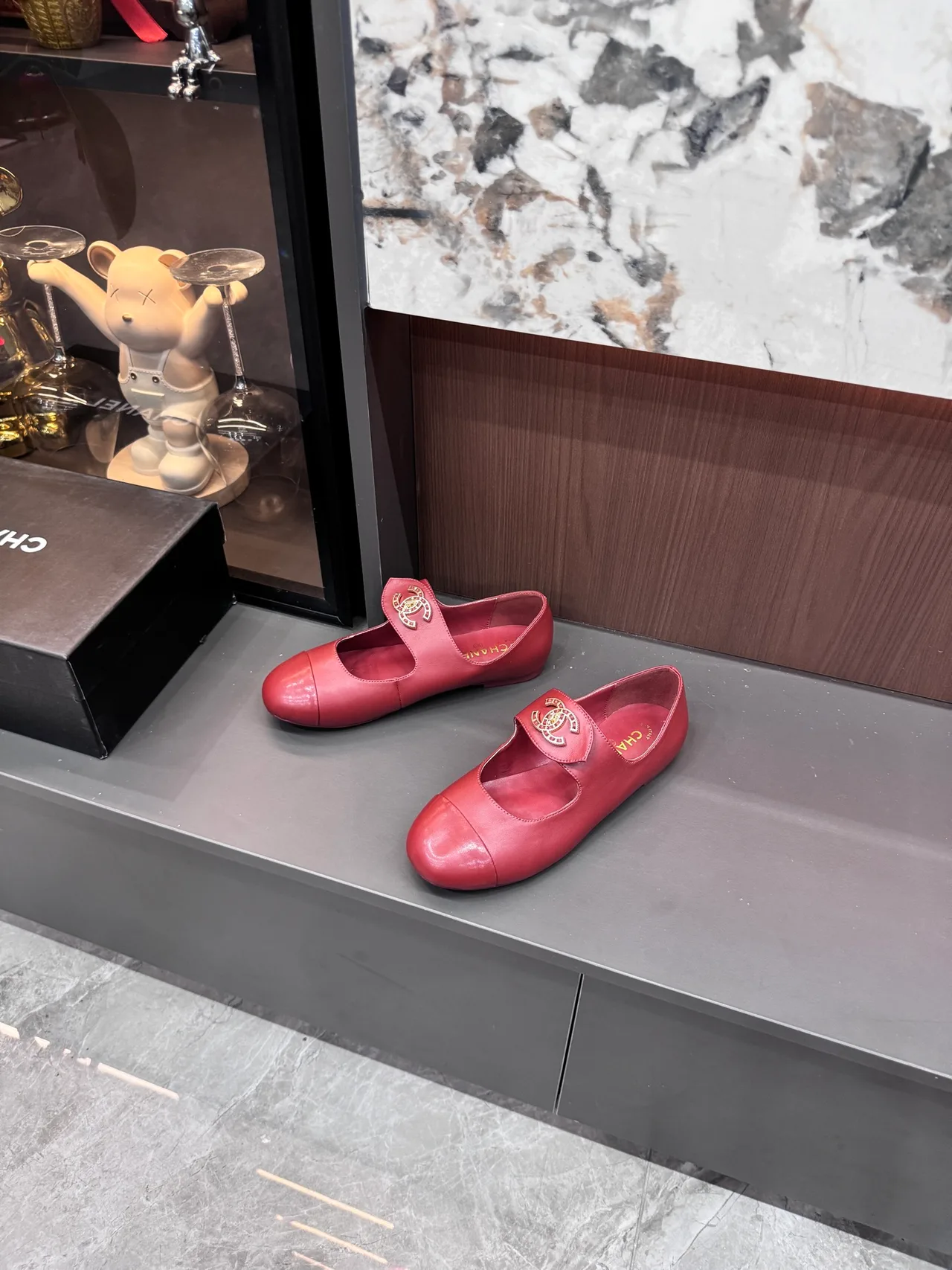 Chanel Mary Jane Flats in Black & White & Red · view 4