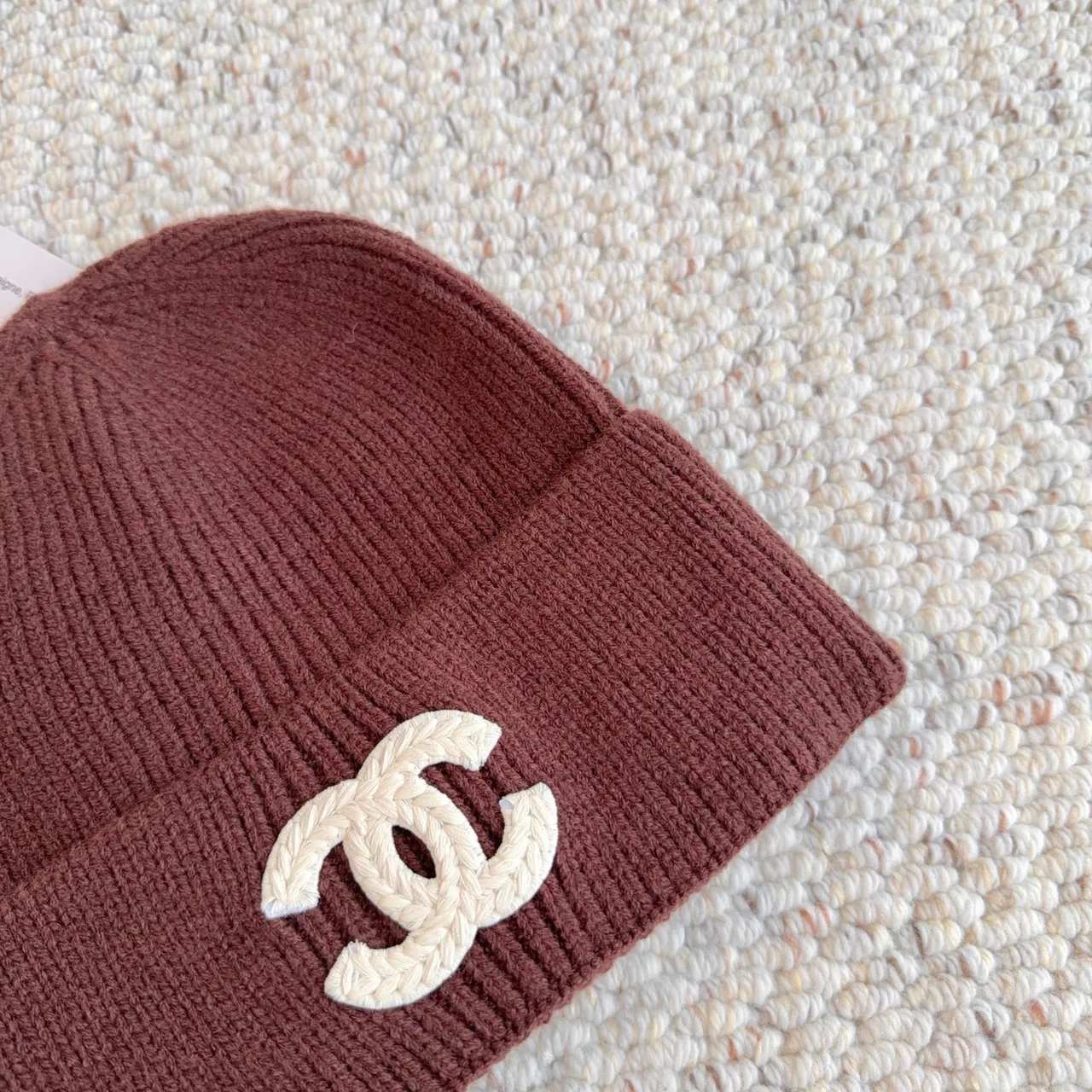 Chanel Beanie in Burgundy · view 5