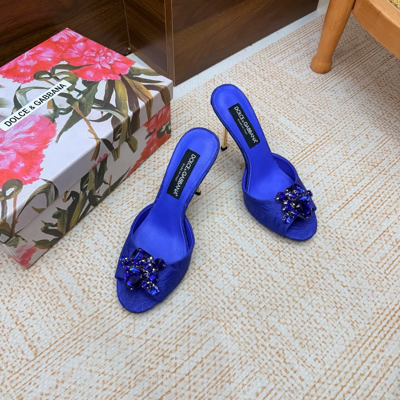 Dolce & Gabbana Heeled Mules in Blue · view 4