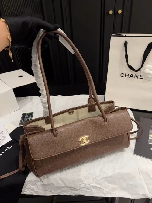 Chanel Baguette Flap Shoulder Bag in Black & Brown & Blue · view 7