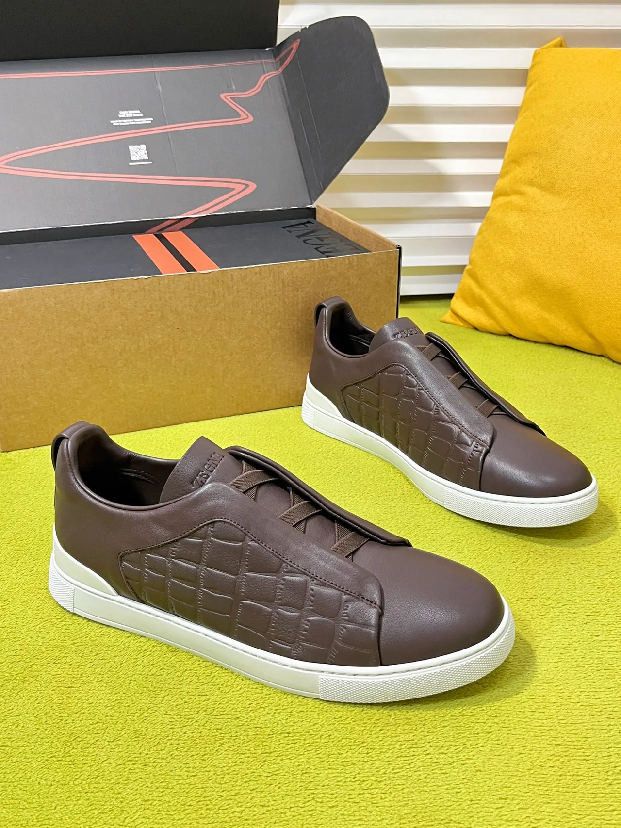 Zegna Sneakers in Brown · view 1