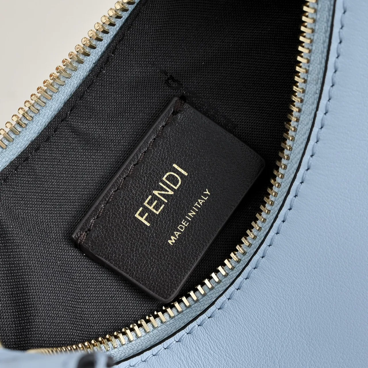 Fendi Smooth Crescent Shoulder Bag in Blue · view 8