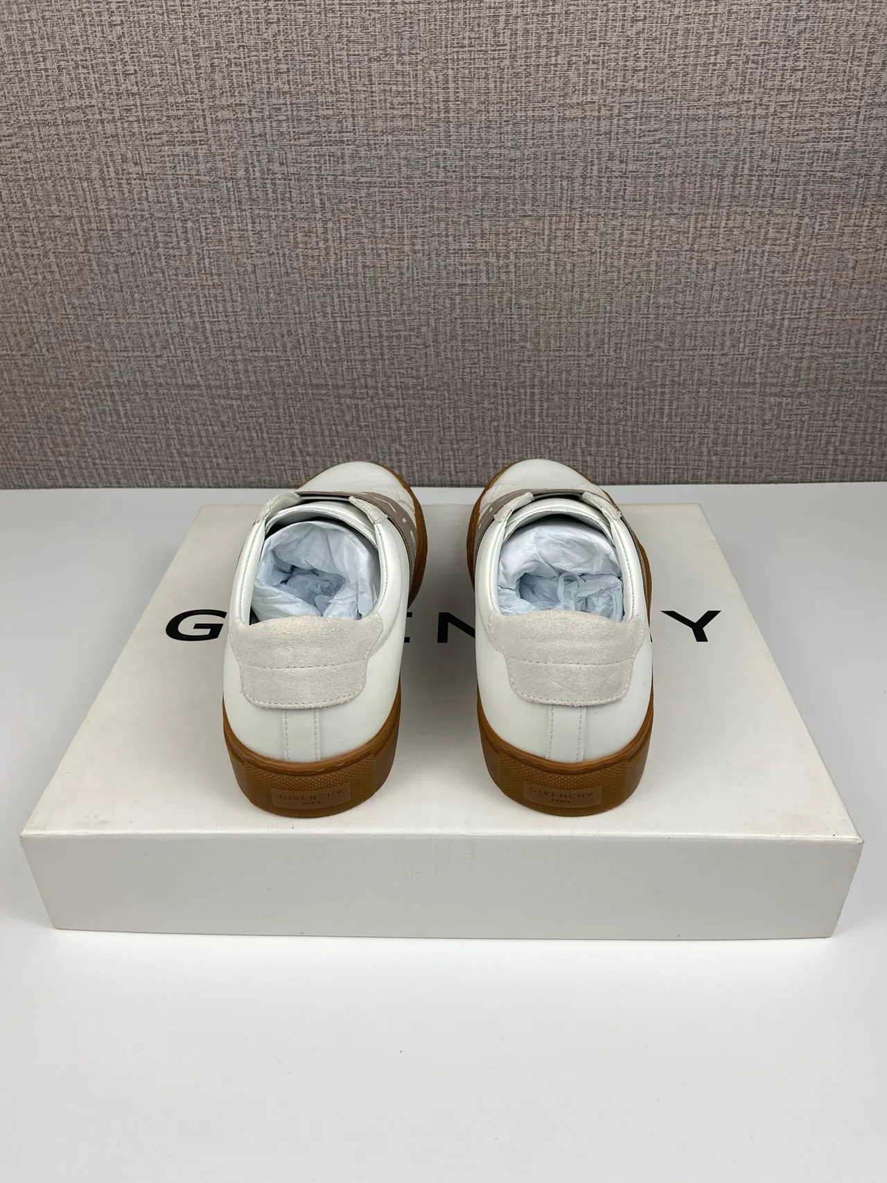 Givenchy Cowhide Urban Street Strap Sneakers in White · view 8