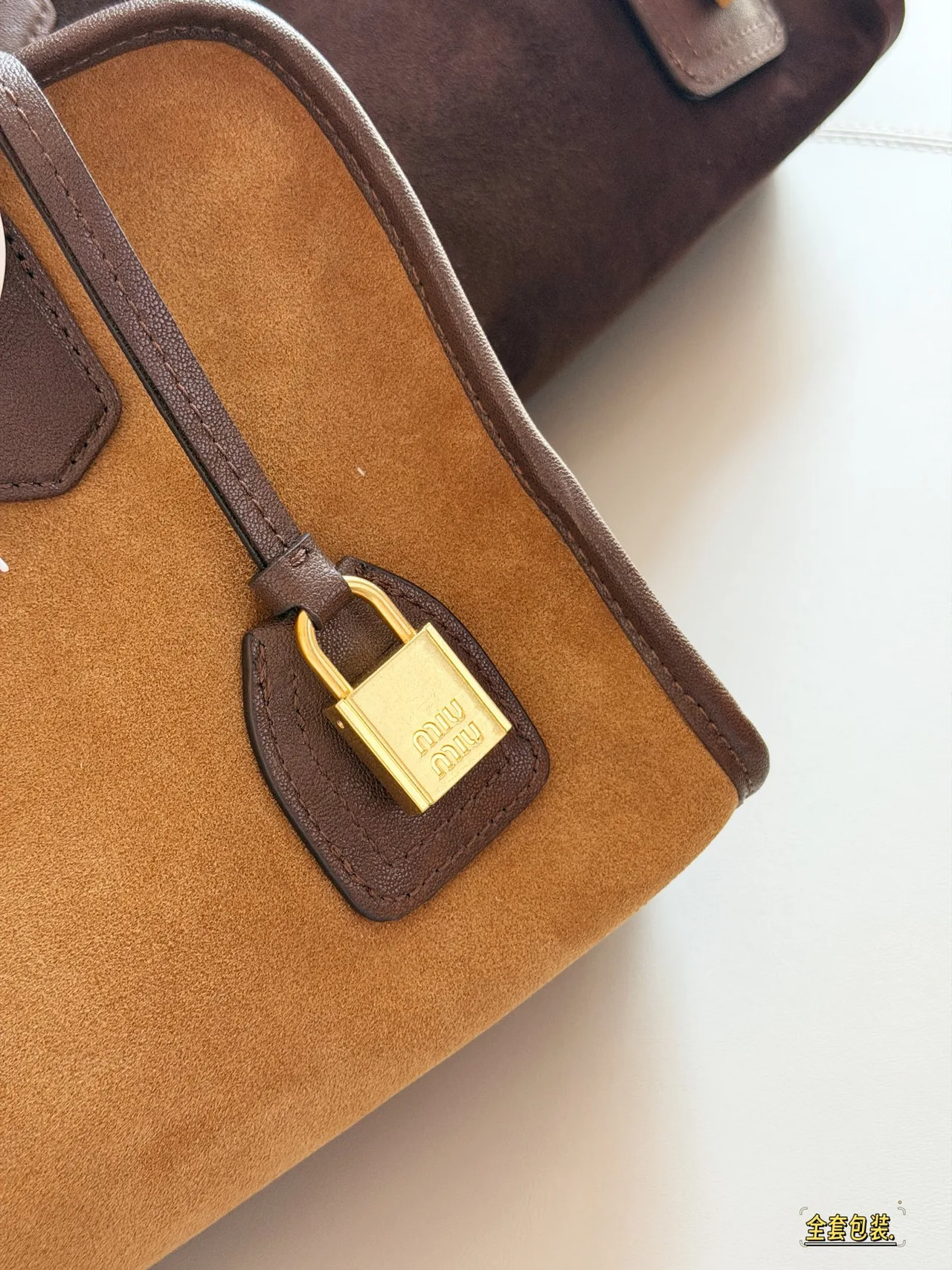 Miu Miu Suede top-handle bag in Brown · view 2