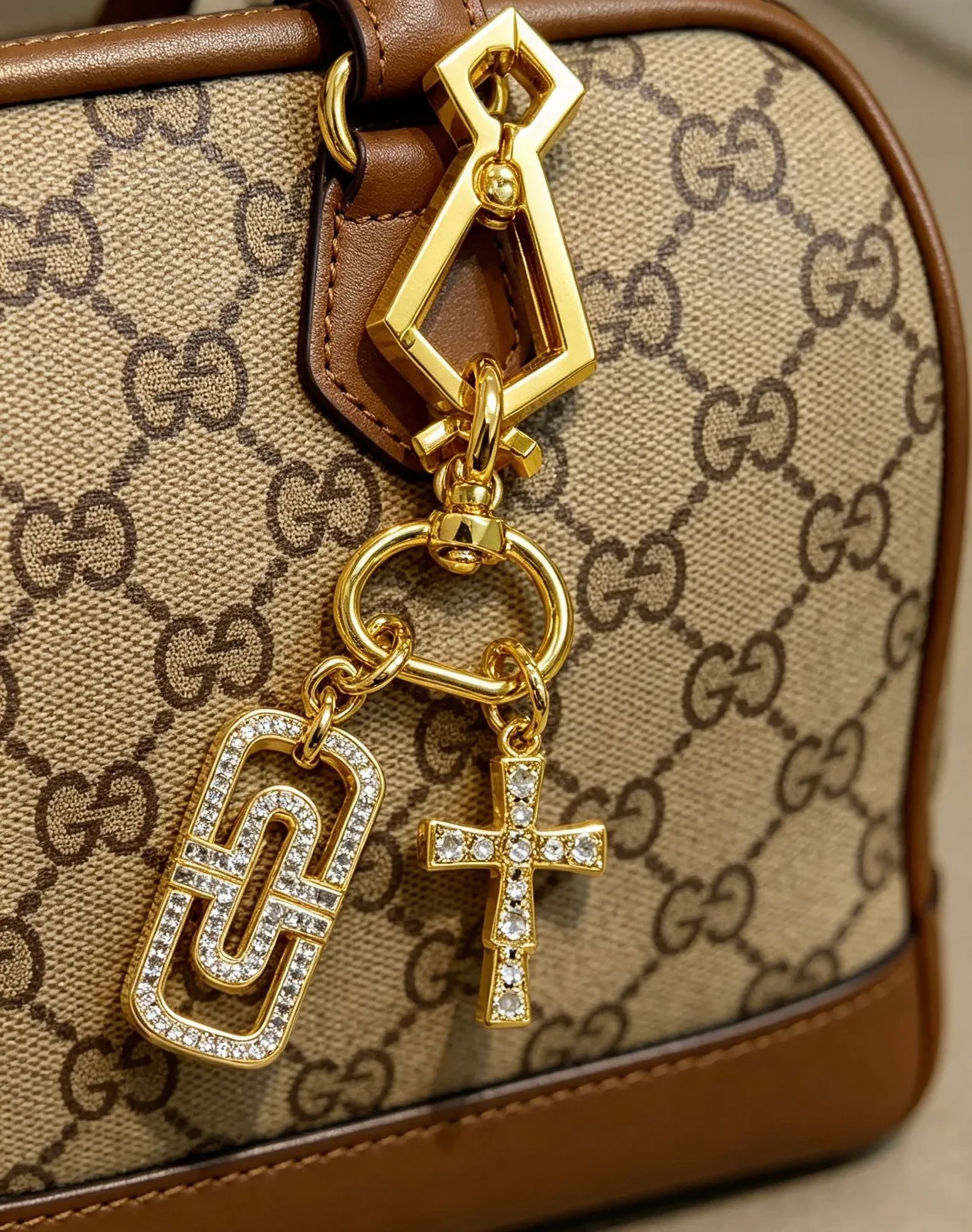 Bvlgari Bag Charm Key Ring in Gold · view 7