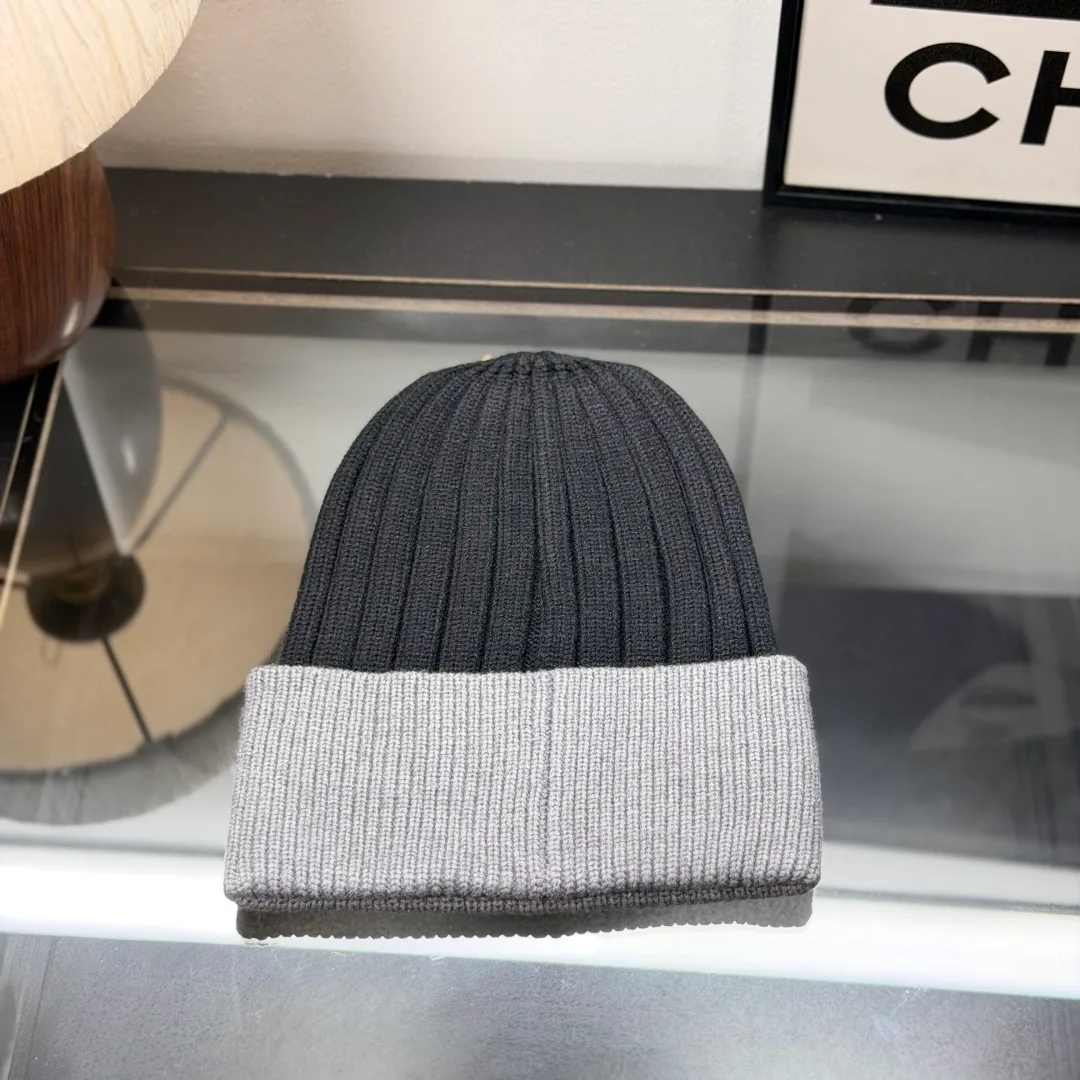 Celine Ribbed Beanie in Grey · view 8