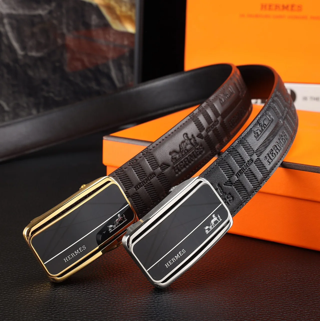 Hermes Belt in Black & Brown · view 8
