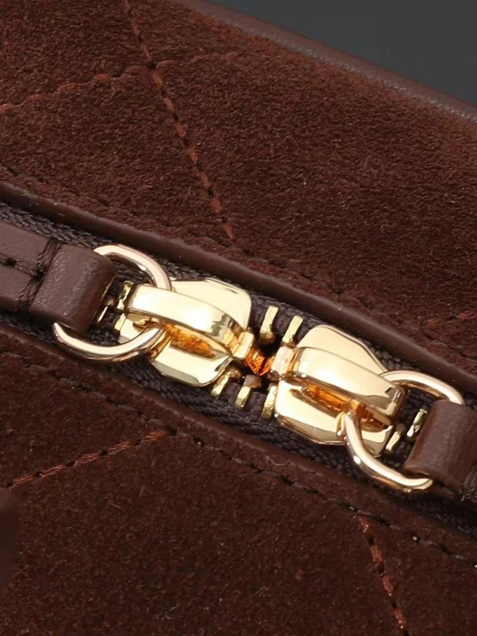 Chanel Quilted Glossy Top-Handle Bag in Brown · view 7