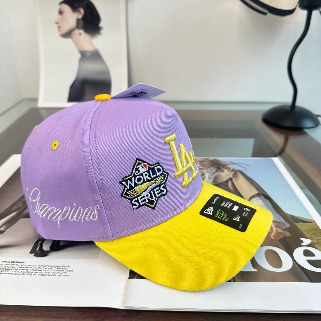 New Era Embroidered Baseball Cap in Purple · view 2