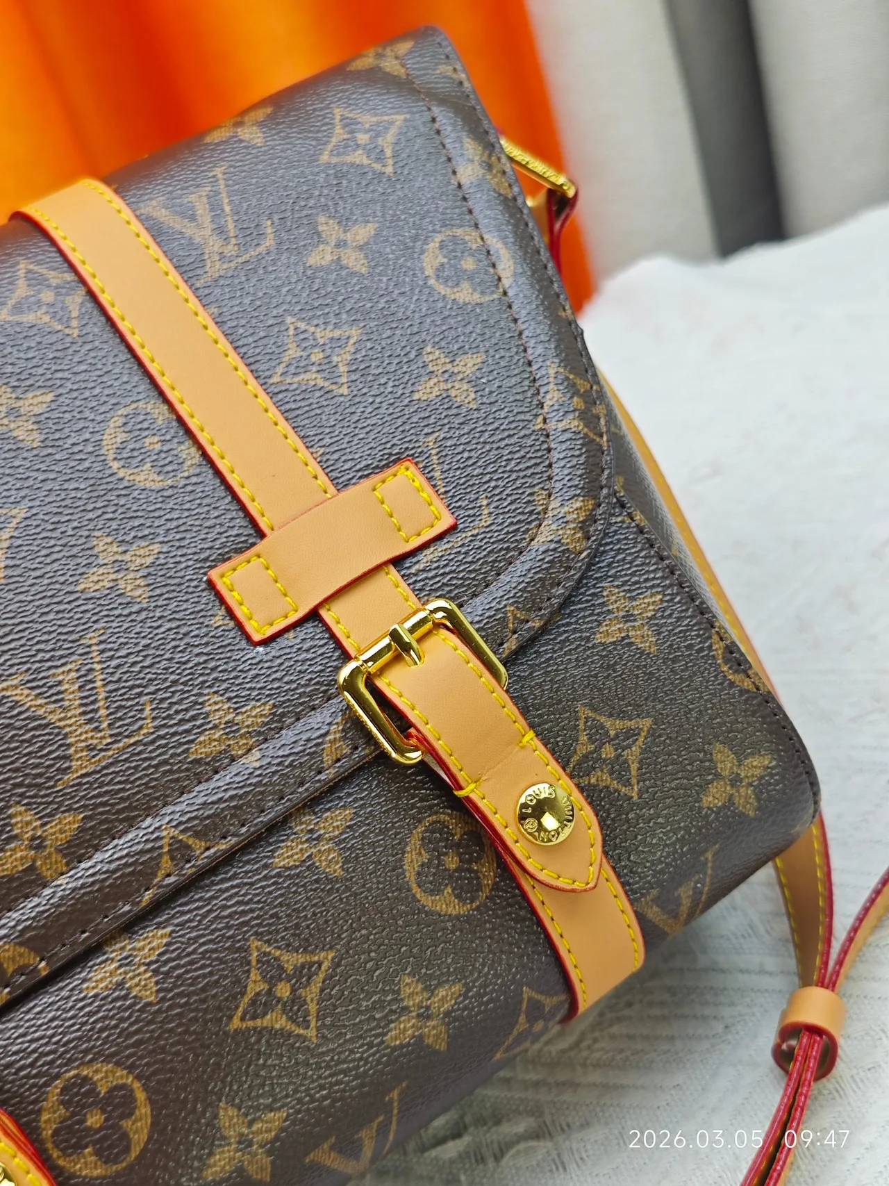 Louis Vuitton Cowhide Messenger Bag in Brown · view 6