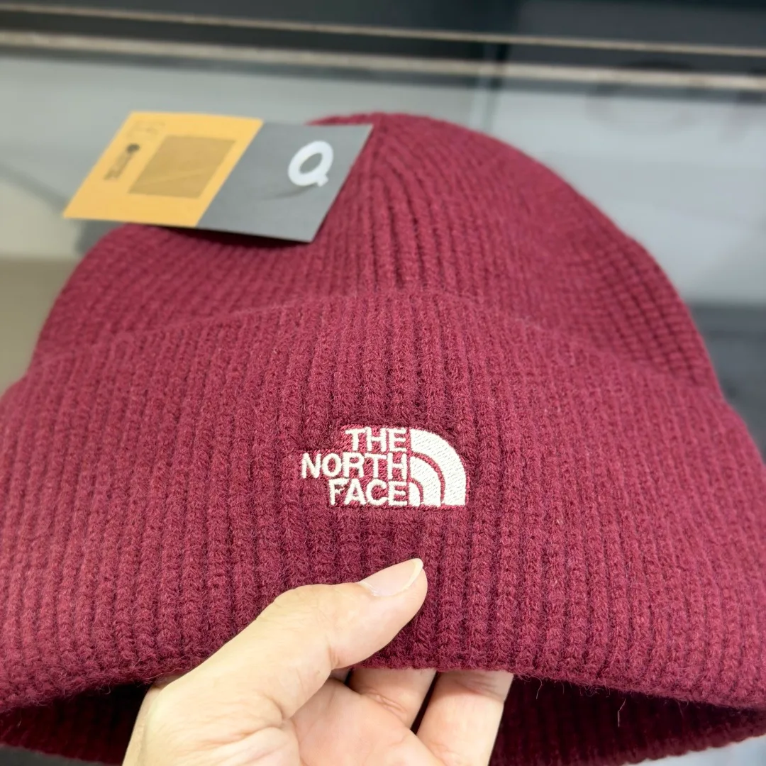 The North Face Beanie in Burgundy & Black & Grey & White & Beige · view 7