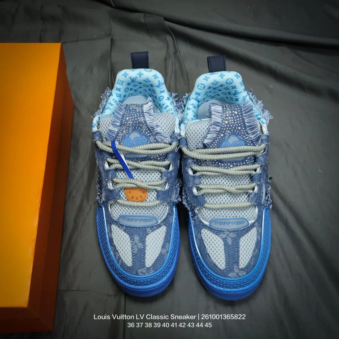 Louis Vuitton Denim LV Sneakers in Blue · view 4
