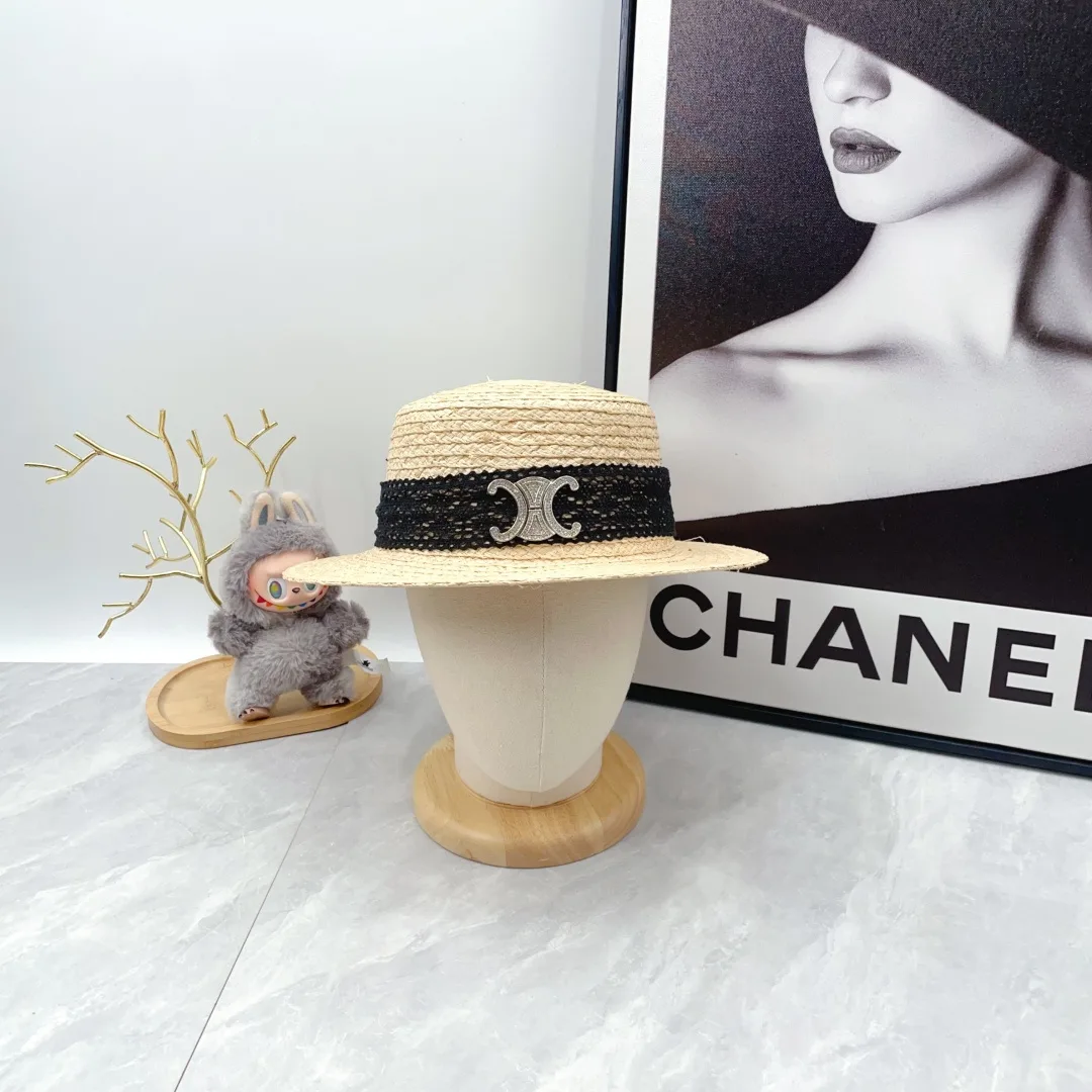 Celine Boater Hat in Beige · view 3