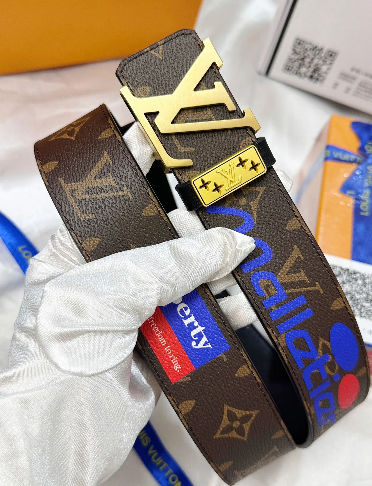 Louis Vuitton Cowhide Smooth Belt in Brown · view 6