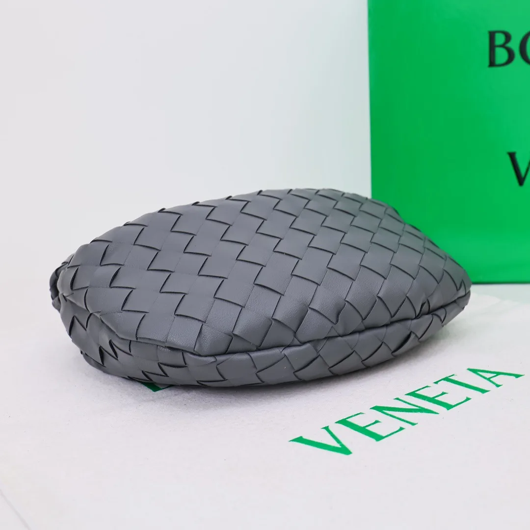 Bottega Veneta Sheepskin Smooth Woven Hobo Bag in Grey · view 5