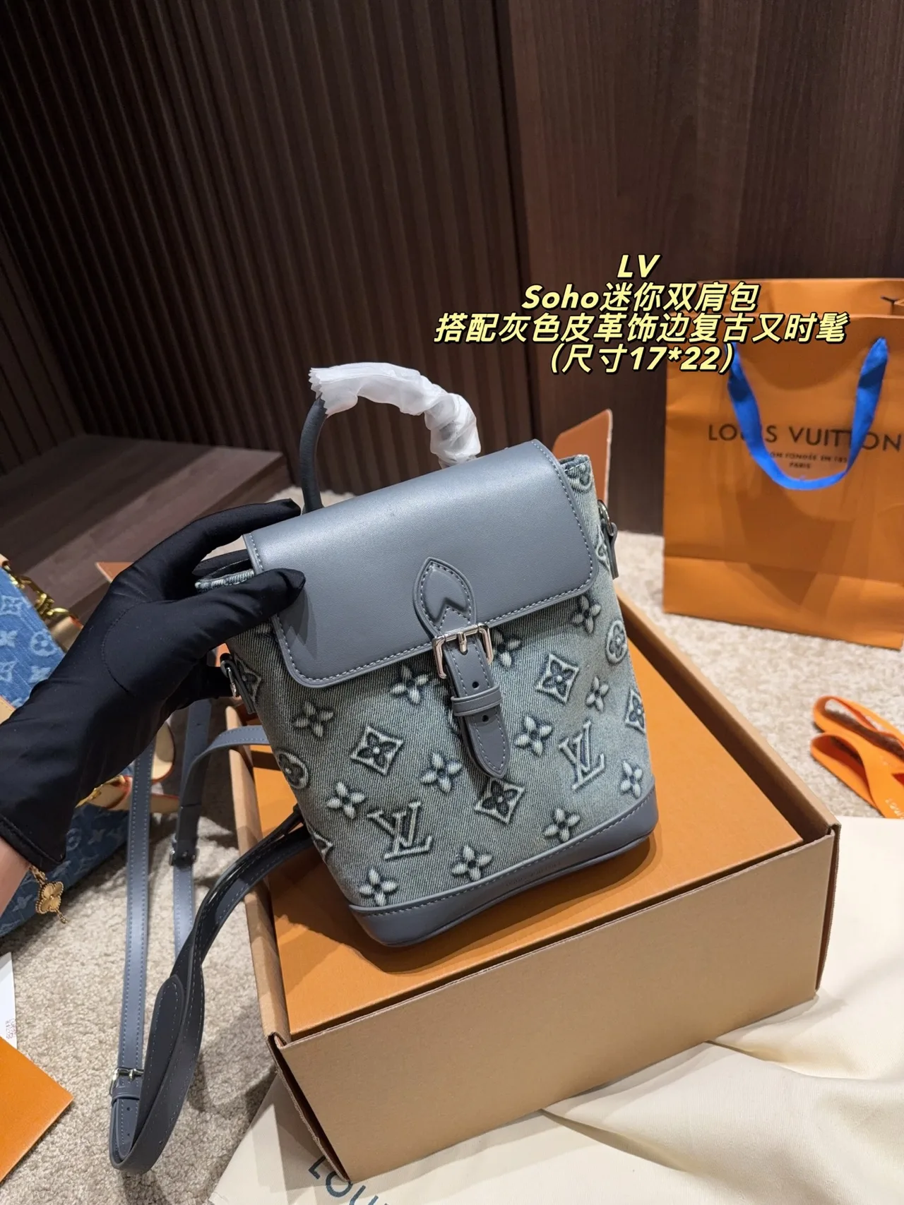 Louis Vuitton Cowhide Mini Backpack in Blue · view 1