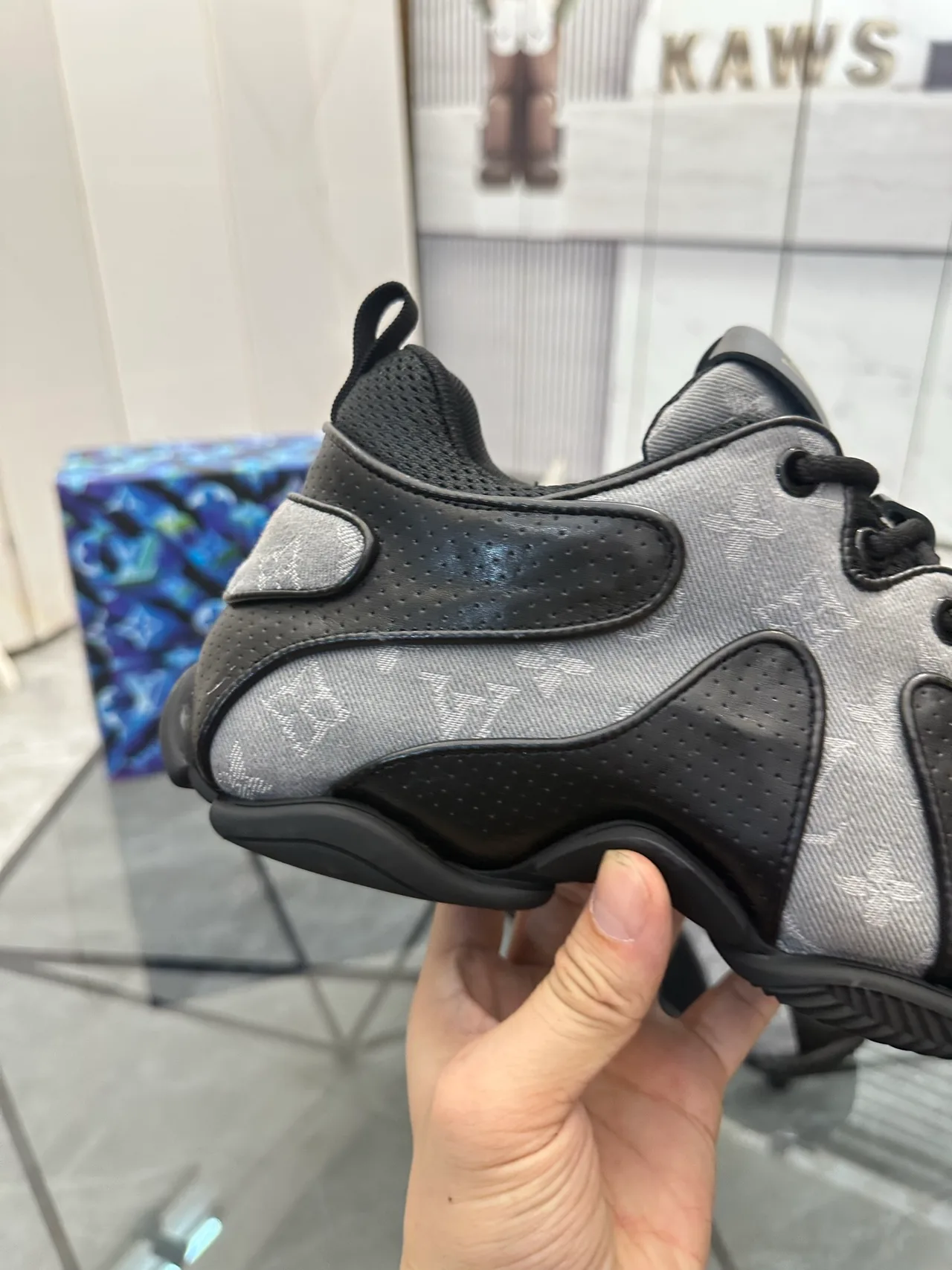 Louis Vuitton Cowhide Smooth Sneakers in Black · view 8