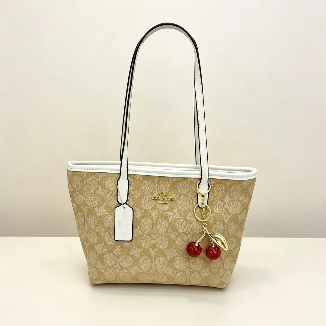 Coach 3293 Tote in Brown & White & Grey & Beige & Pink · view 4