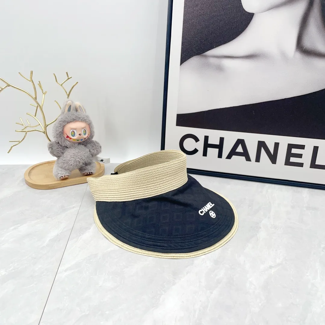 Chanel Woven Sun Visor in Black · view 7
