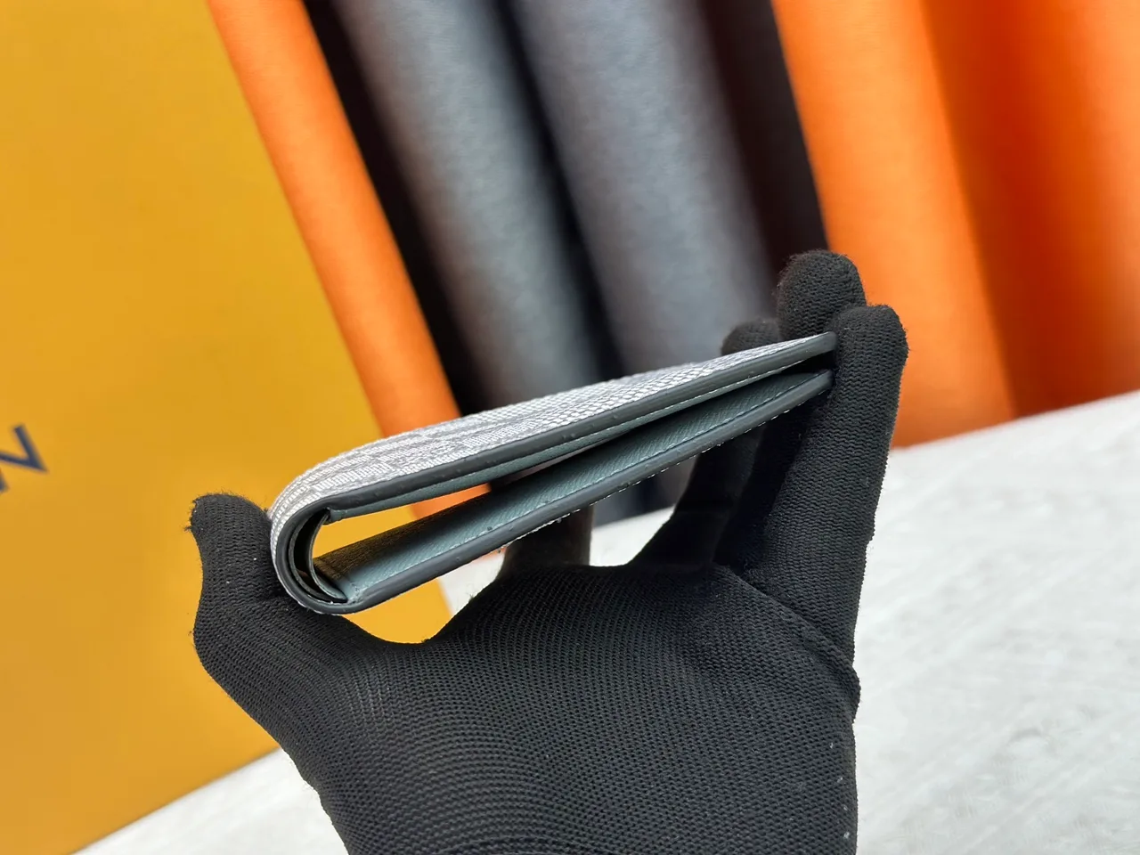 Louis Vuitton Check Wallet in Grey · view 6