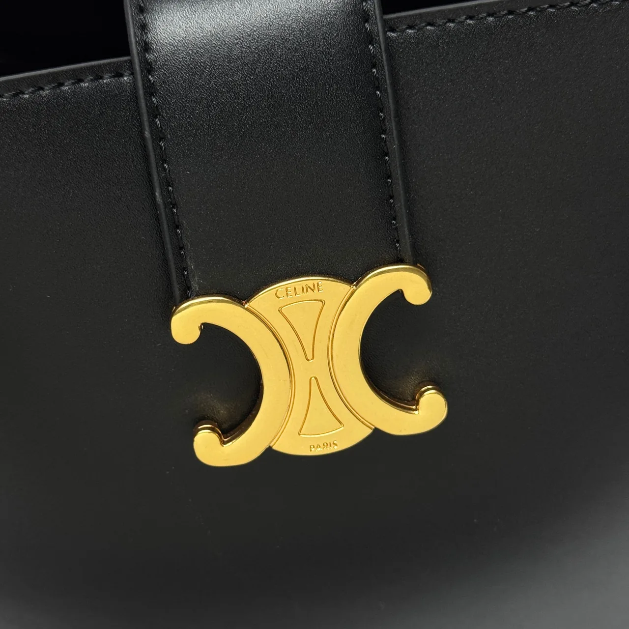 Celine Calfskin Smooth Bucket Bag in Black · view 7
