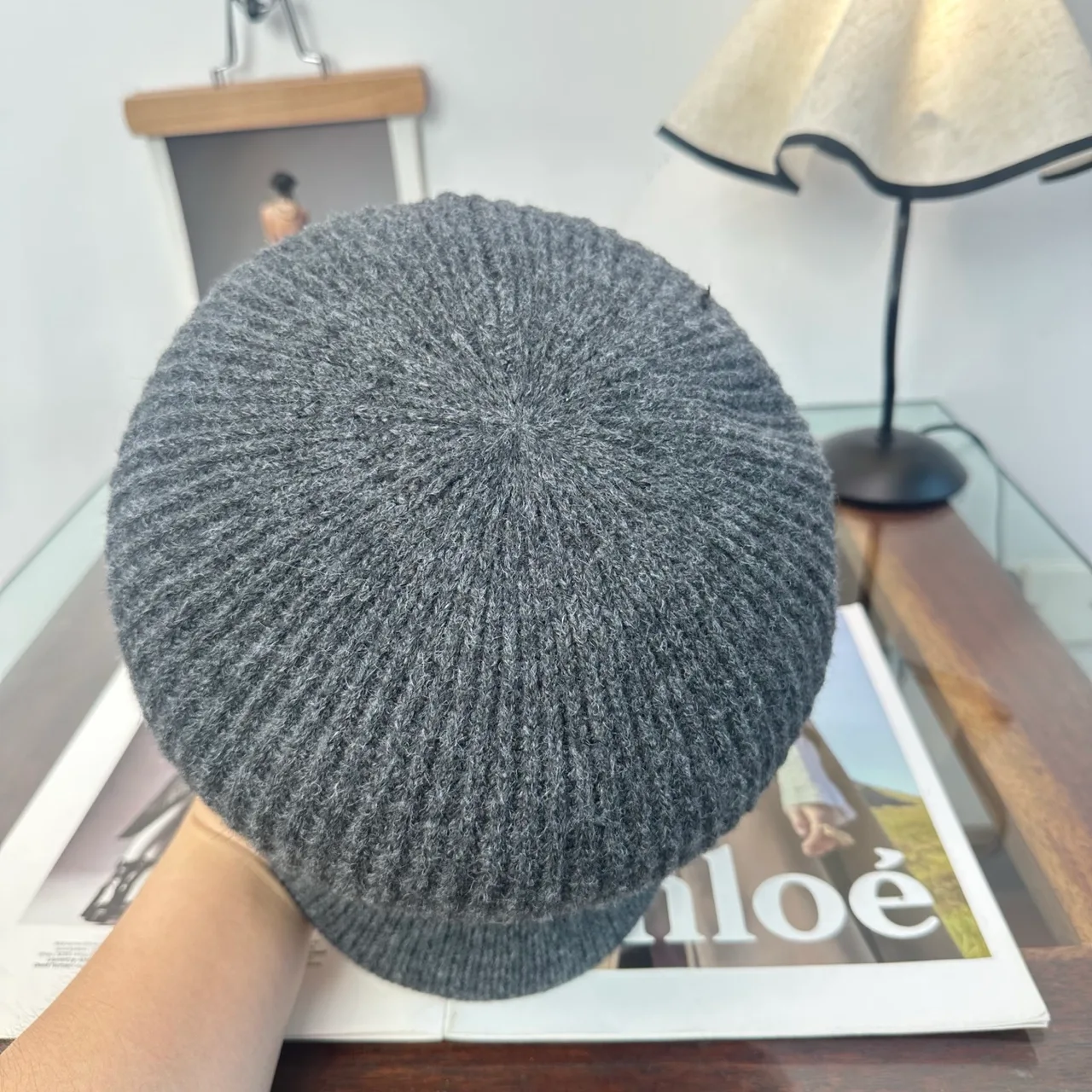 Miu Miu Newsboy Cap in Grey · view 8