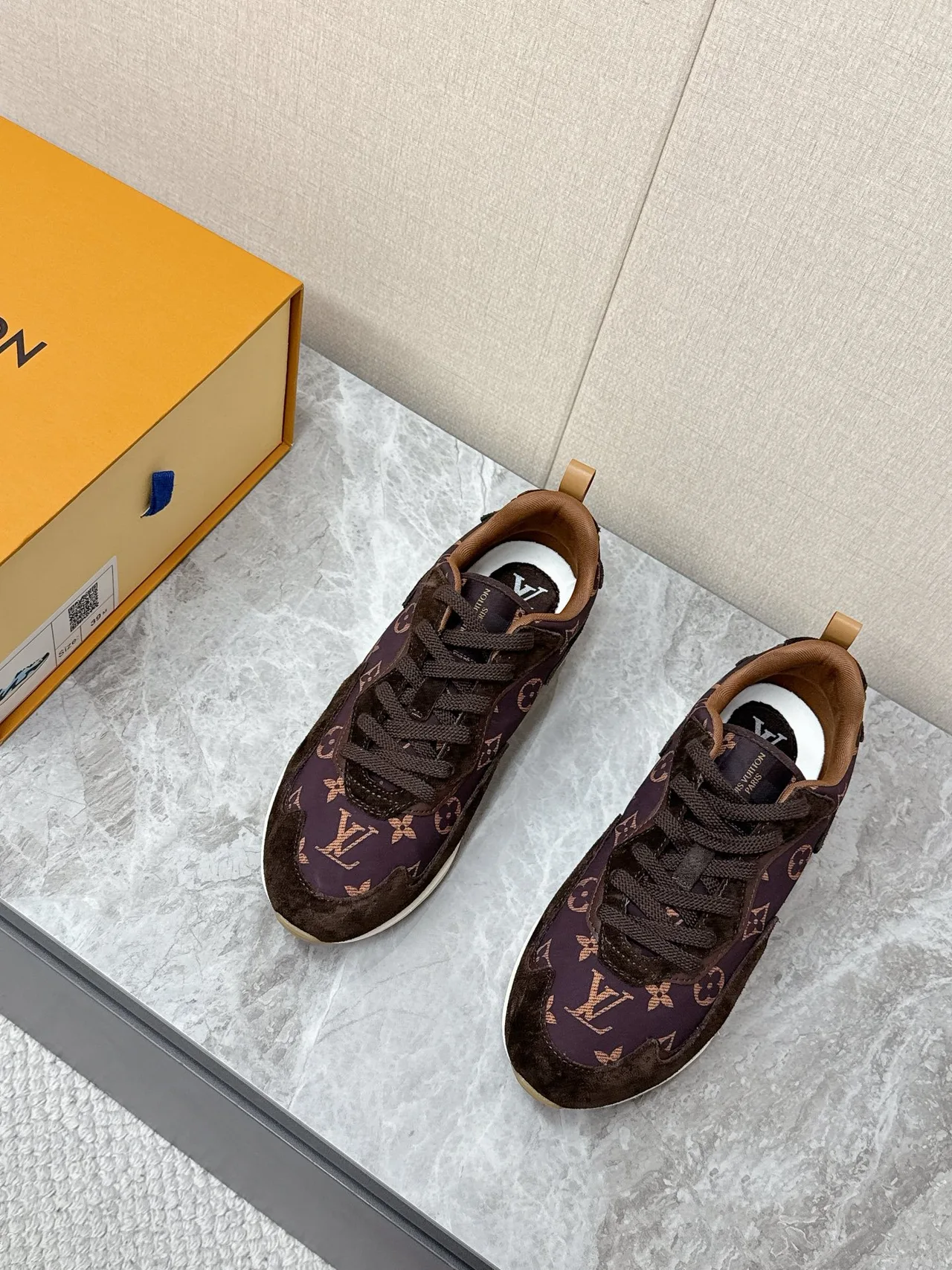 Louis Vuitton Nylon Sneakers in Brown · view 3
