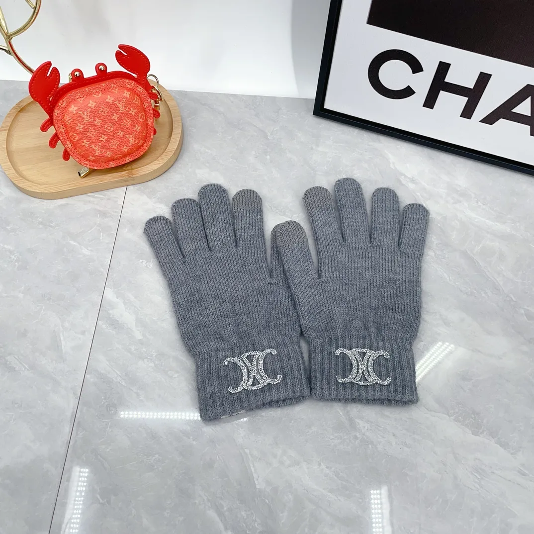 Celine Hat Scarf and Gloves Set in Grey · view 7