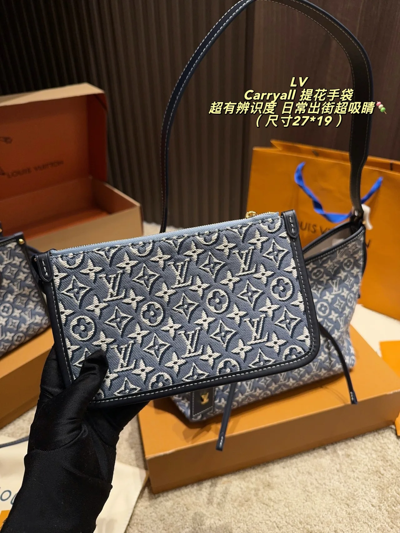 Louis Vuitton Monogram Hobo Bag in Blue · view 6