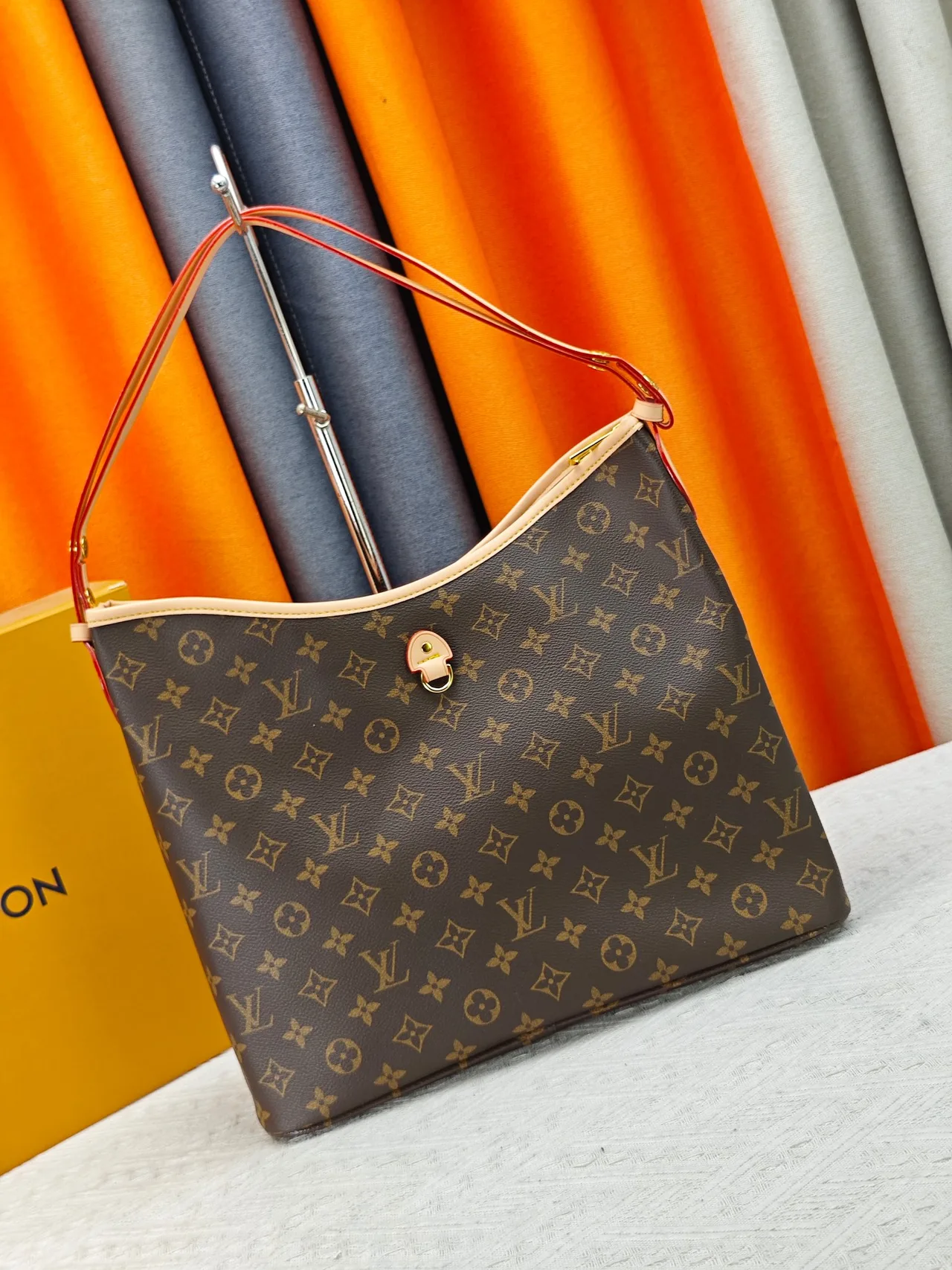 Louis Vuitton Canvas Shoulder Bag in Brown · view 3
