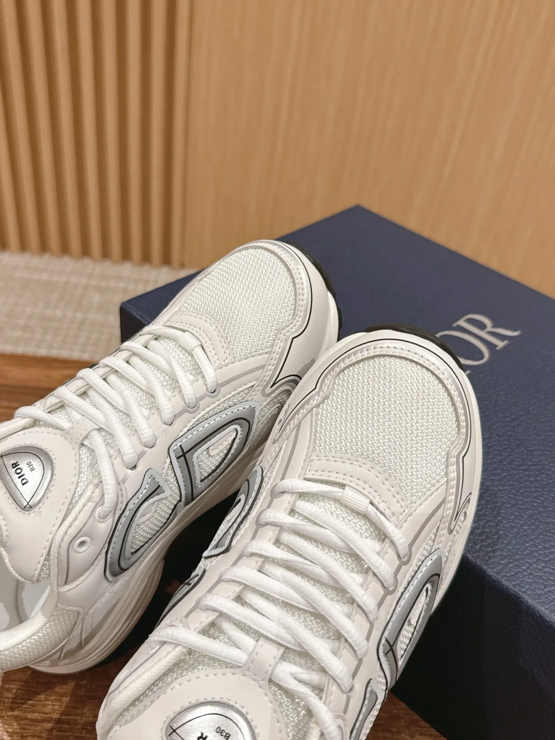 Dior Smooth Sneakers in White · view 4
