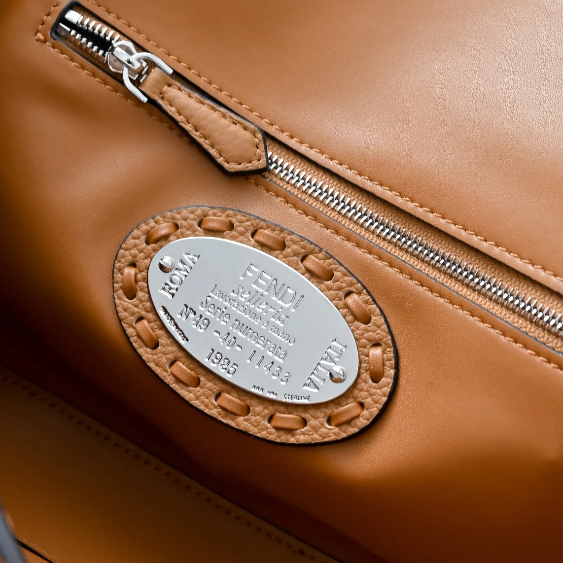 Fendi Baguette Smooth Bag in Tan · view 7