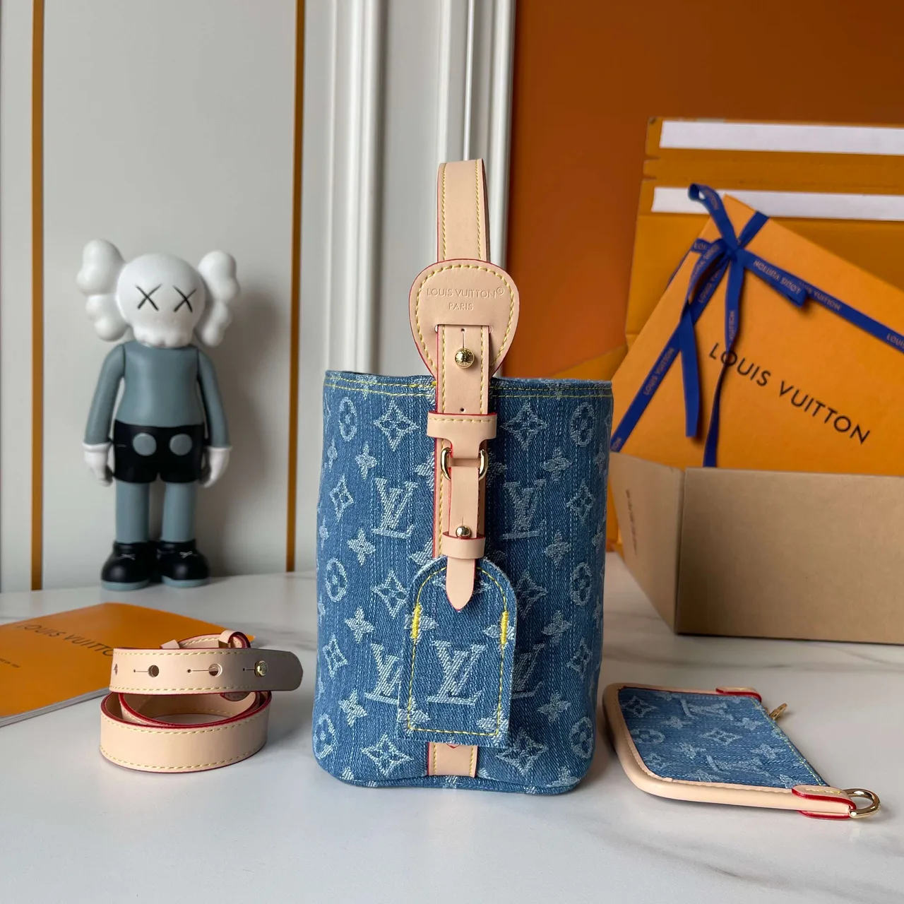 Louis Vuitton Cowhide Denim All In BB Bag in Blue · view 4