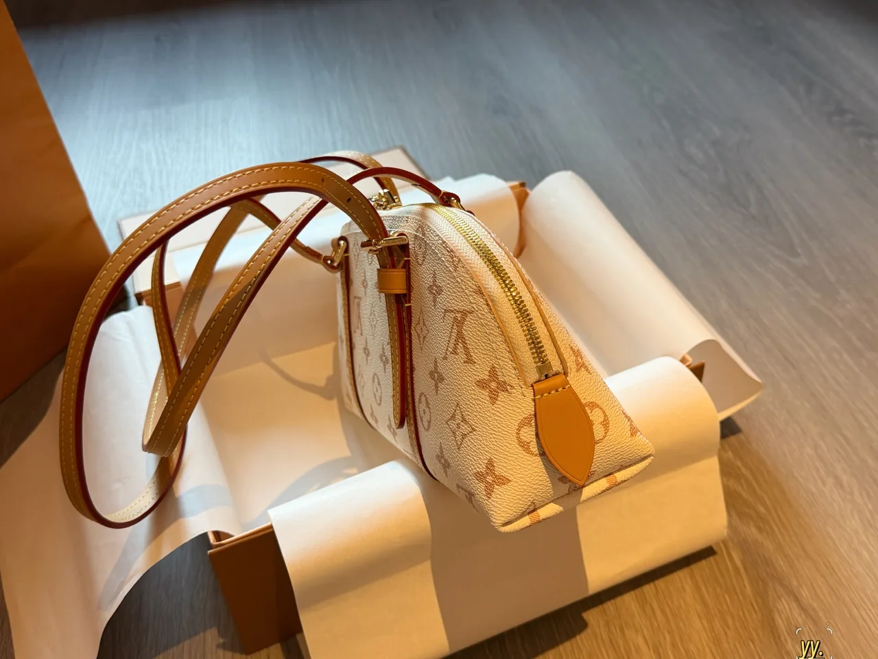 Louis Vuitton Monogram Top-Handle Bag in Beige · view 6