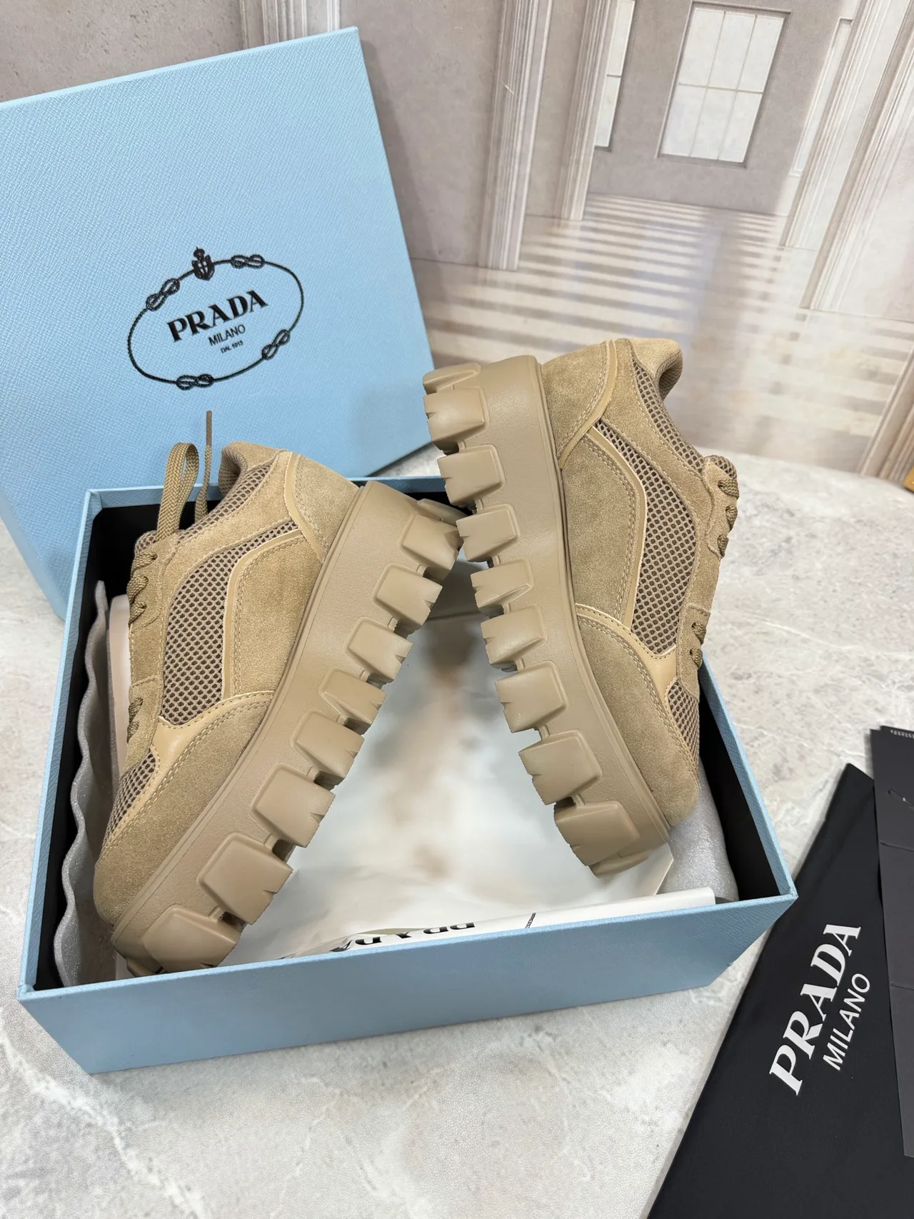 Prada Sneakers in Beige · view 4