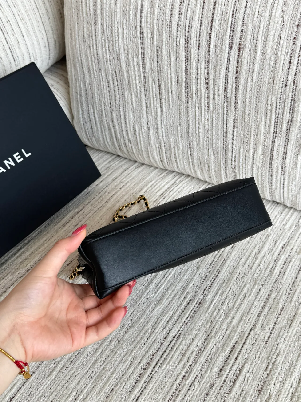 Chanel Quilted Crossbody Bag in Black · view 4