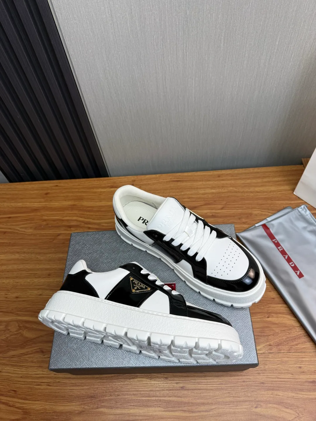 Prada Cowhide Sneakers in White · view 6