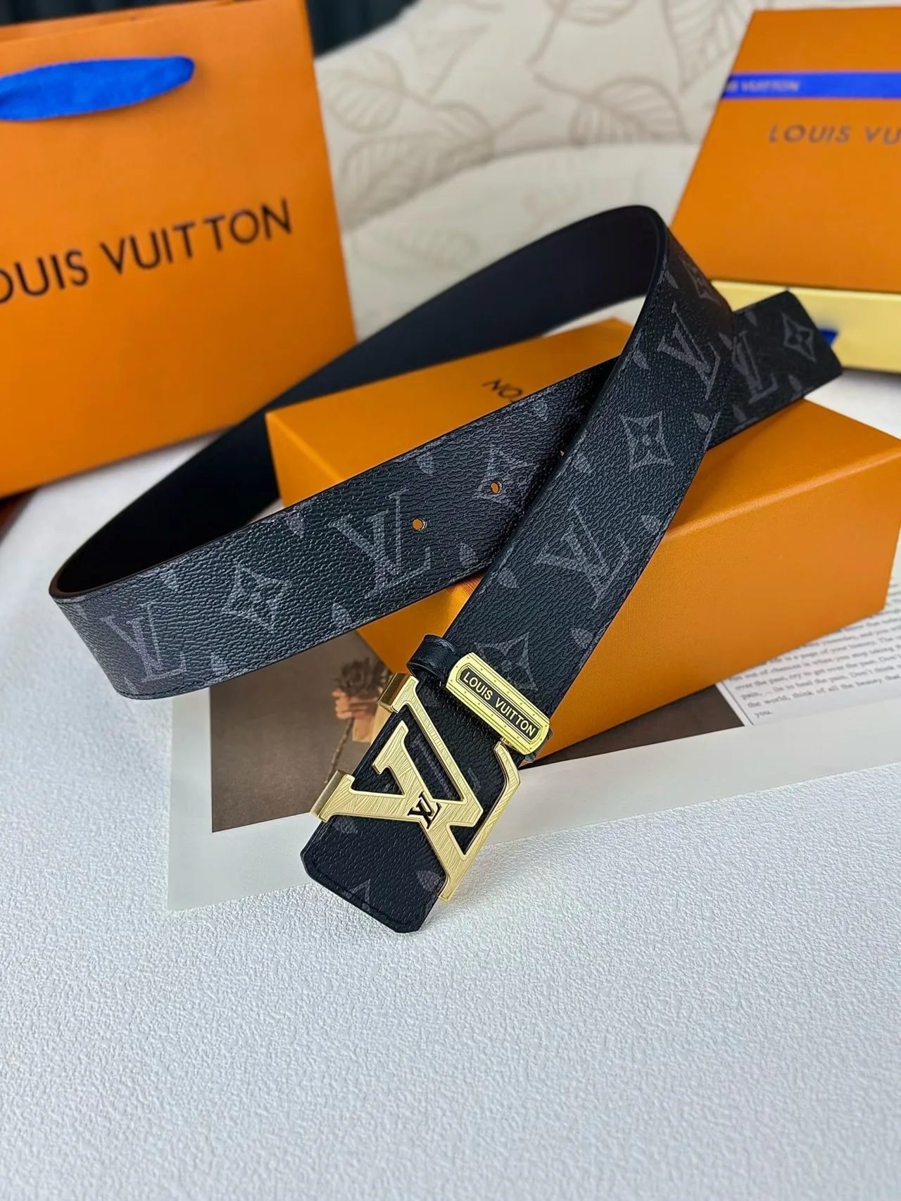 Louis Vuitton Reversible Monogram Belt in Black · view 6