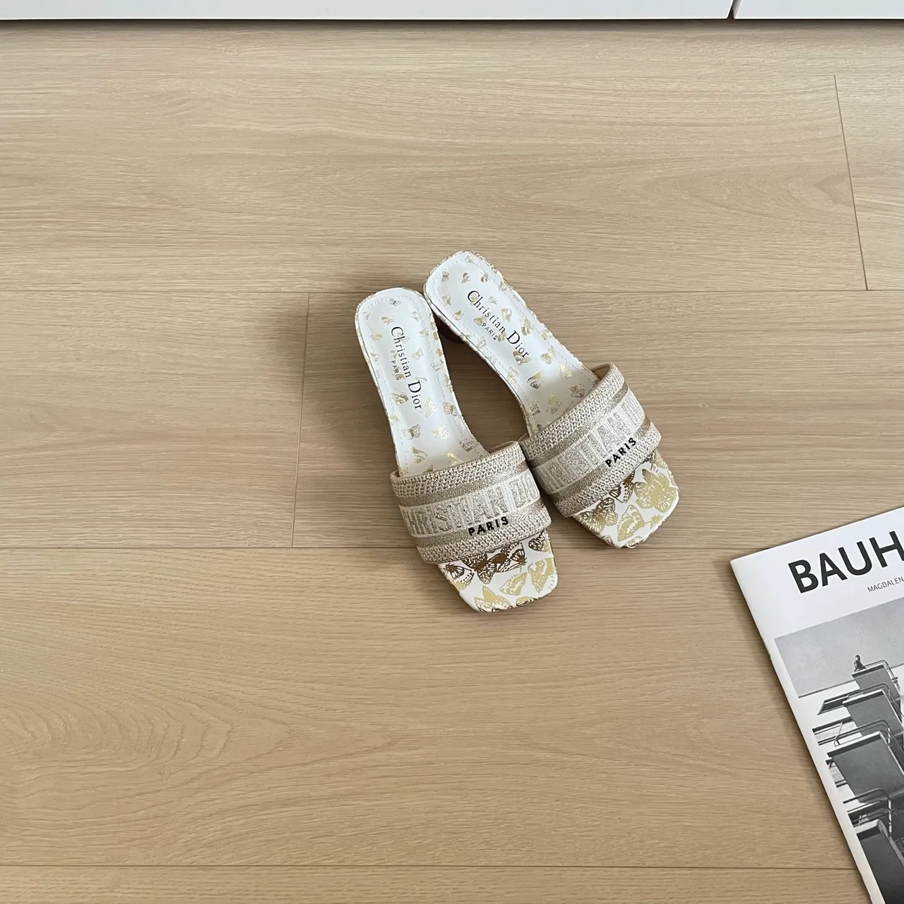 Dior Slippers in Cream · view 3